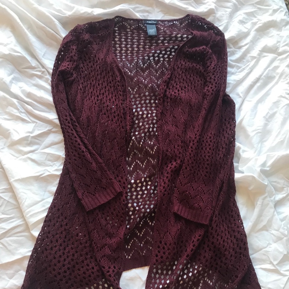 LIGHT MAROON CARDIGAN